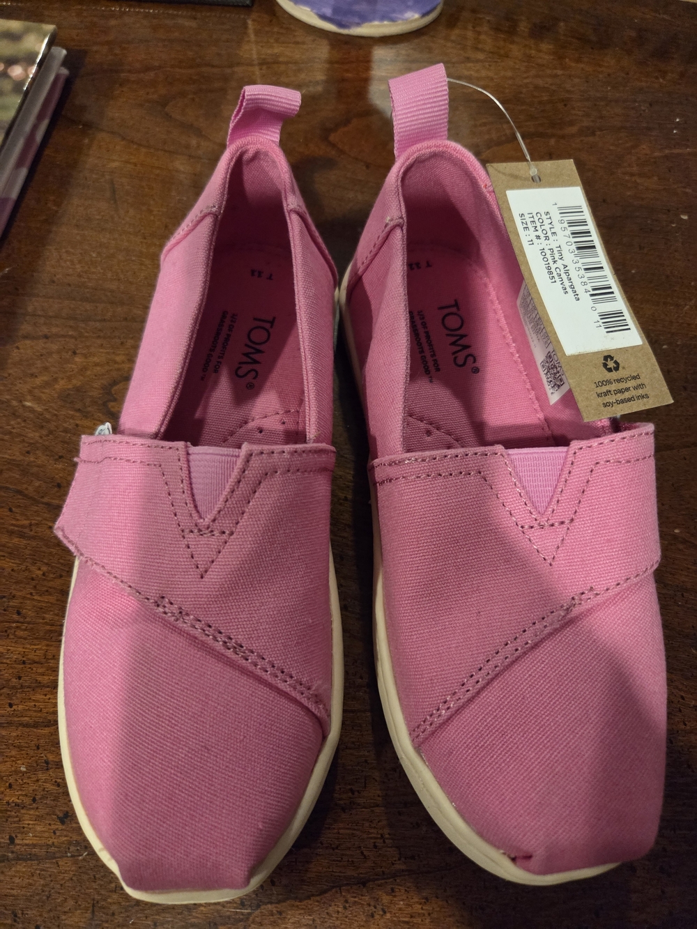 Toms PINK girls Size T 11